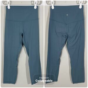 Lululemon Align Crop 21" High Rise Leggings Size 4 Blue Nulu
